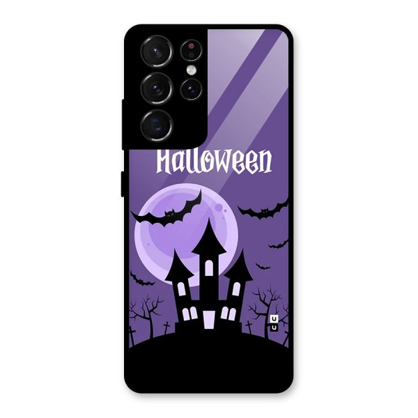 Fun Halloween Glass Back Case for Galaxy S21 Ultra 5G