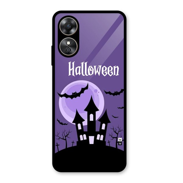 Fun Halloween Glass Back Case for Oppo A17