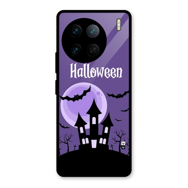 Fun Halloween Glass Back Case for Vivo X90 Pro