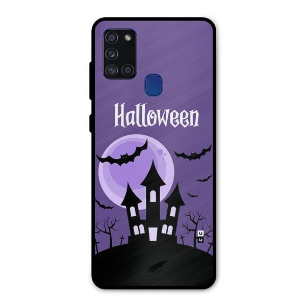 Fun Halloween Metal Back Case for Galaxy A21s