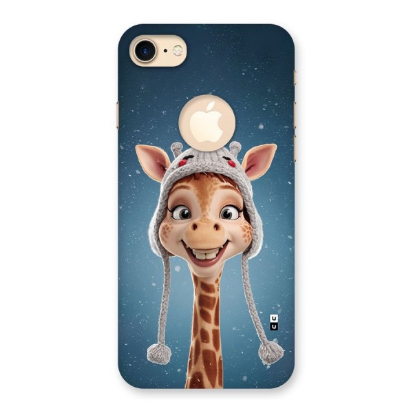 Funny Giraffe Back Case for iPhone 8 Logo Cut