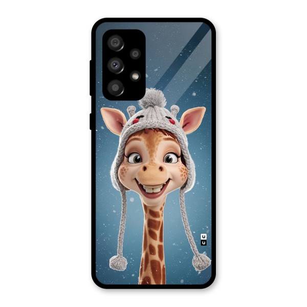 Funny Giraffe Glass Back Case for Galaxy A32