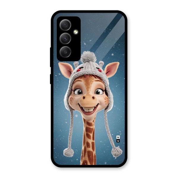 Funny Giraffe Glass Back Case for Galaxy A34