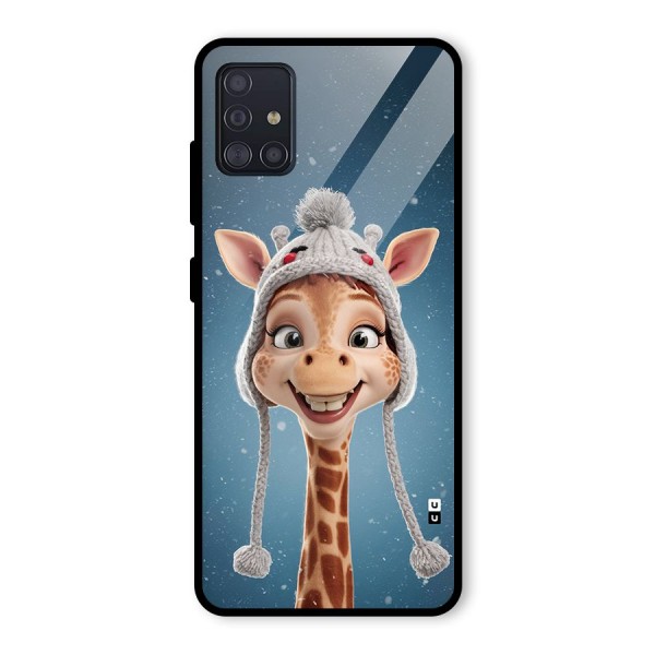 Funny Giraffe Glass Back Case for Galaxy A51