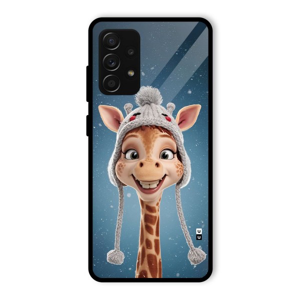 Funny Giraffe Glass Back Case for Galaxy A53 5G