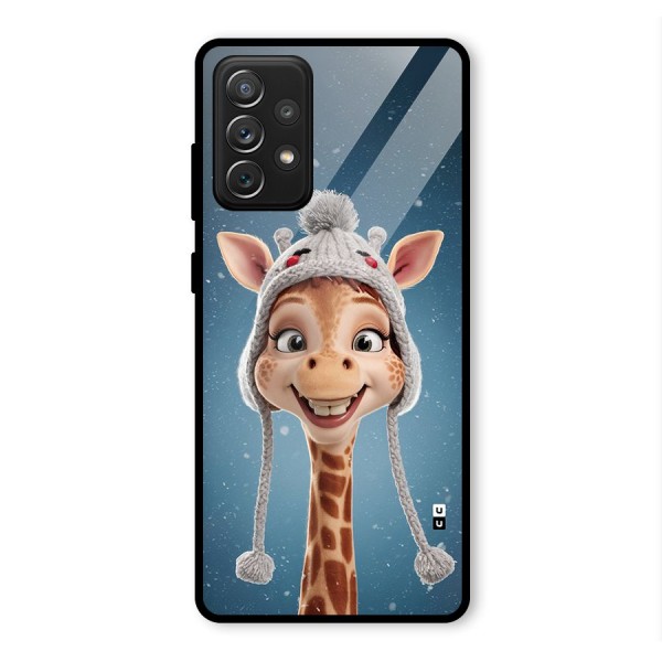 Funny Giraffe Glass Back Case for Galaxy A72