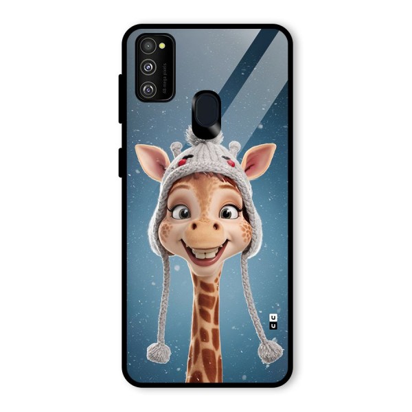 Funny Giraffe Glass Back Case for Galaxy M21