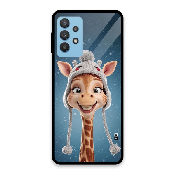 Funny Giraffe Glass Back Case for Galaxy M32 5G