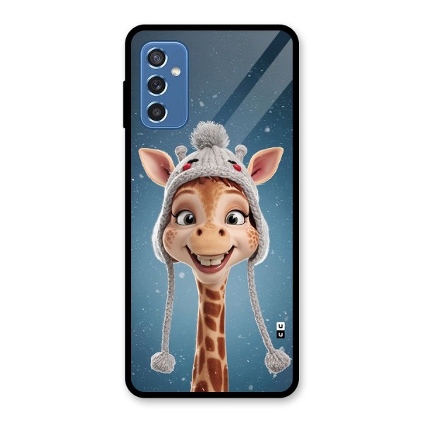 Funny Giraffe Glass Back Case for Galaxy M52 5G