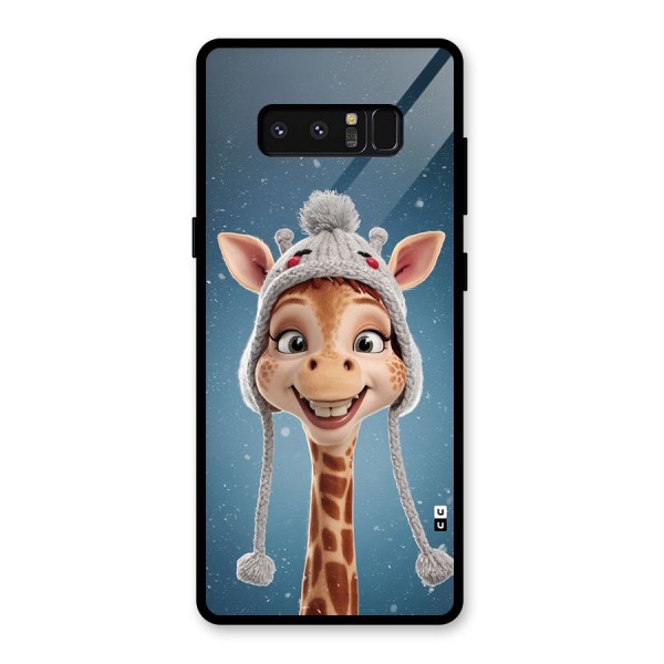 Funny Giraffe Glass Back Case for Galaxy Note 8