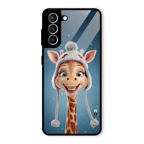 Funny Giraffe Glass Back Case for Galaxy S21 5G