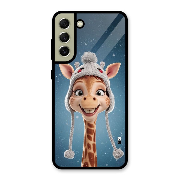 Funny Giraffe Glass Back Case for Galaxy S21 FE 5G