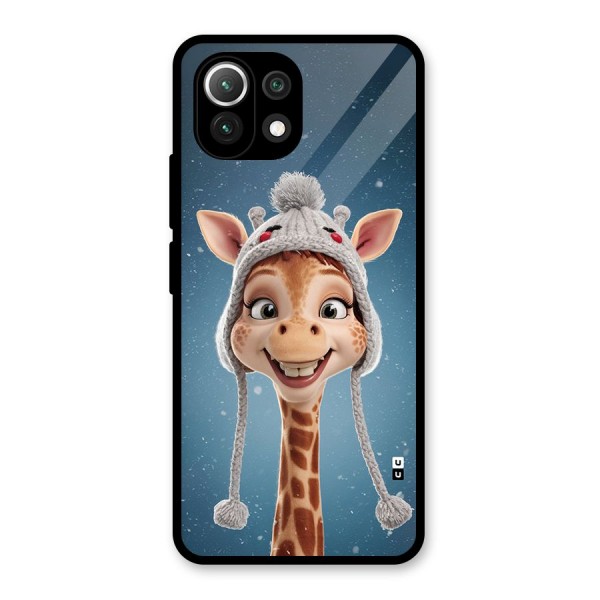 Funny Giraffe Glass Back Case for Mi 11 Lite