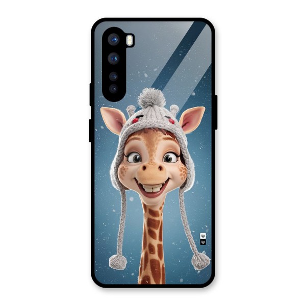 Funny Giraffe Glass Back Case for OnePlus Nord