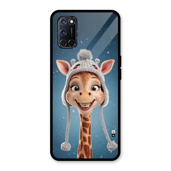 Funny Giraffe Glass Back Case for Oppo A52