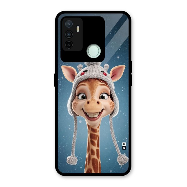 Funny Giraffe Glass Back Case for Oppo A53