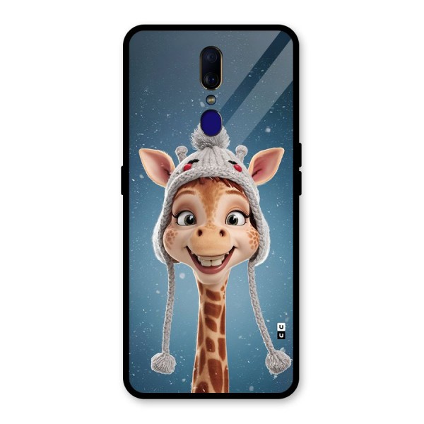 Funny Giraffe Glass Back Case for Oppo F11