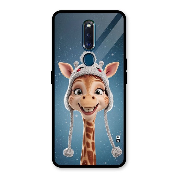 Funny Giraffe Glass Back Case for Oppo F11 Pro