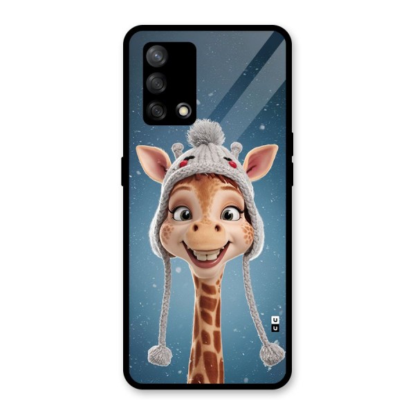 Funny Giraffe Glass Back Case for Oppo F19