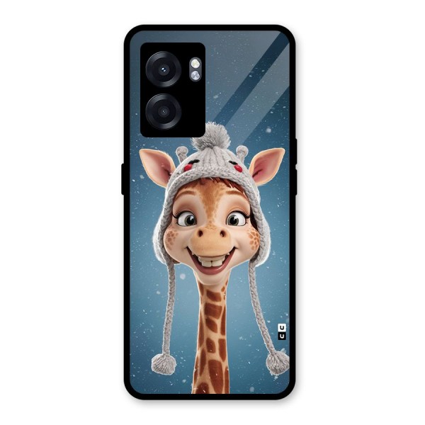 Funny Giraffe Glass Back Case for Oppo K10 (5G)