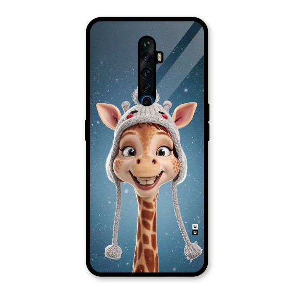 Funny Giraffe Glass Back Case for Oppo Reno2 F