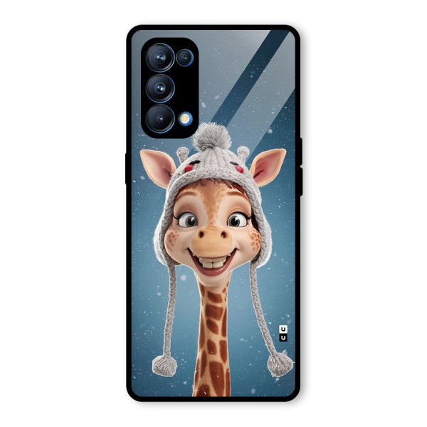 Funny Giraffe Glass Back Case for Oppo Reno5 Pro 5G