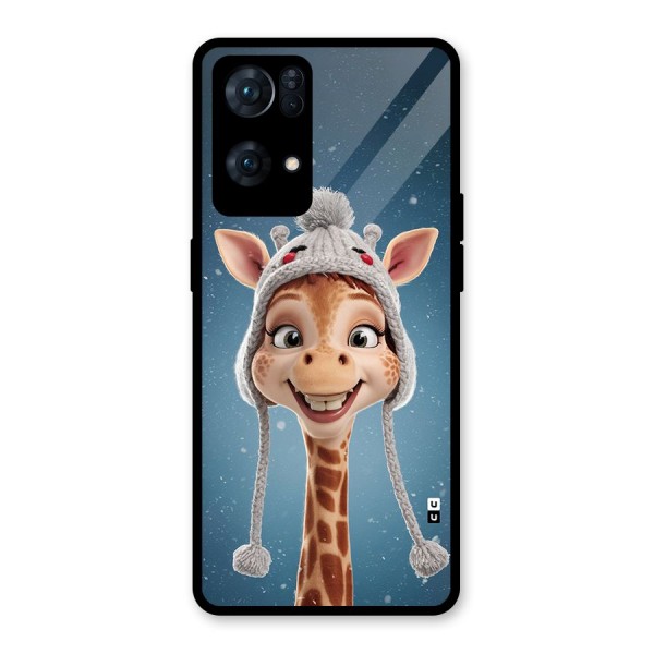 Funny Giraffe Glass Back Case for Oppo Reno7 Pro 5G