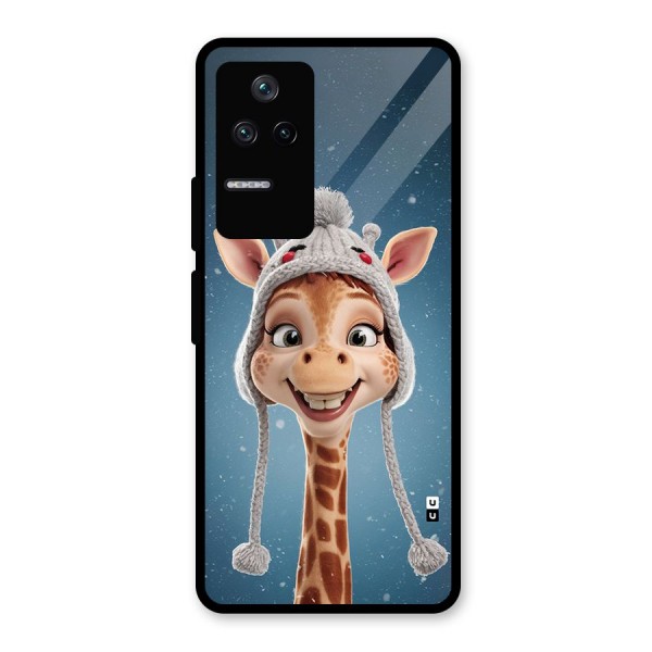 Funny Giraffe Glass Back Case for Poco F4 5G