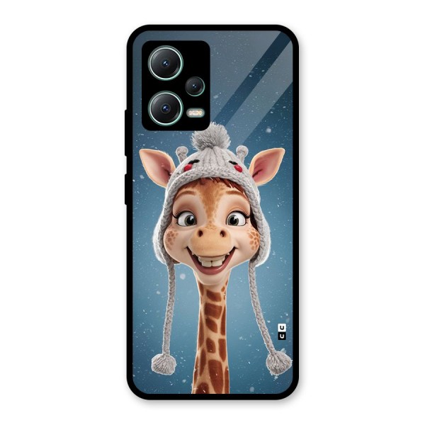 Funny Giraffe Glass Back Case for Poco X5