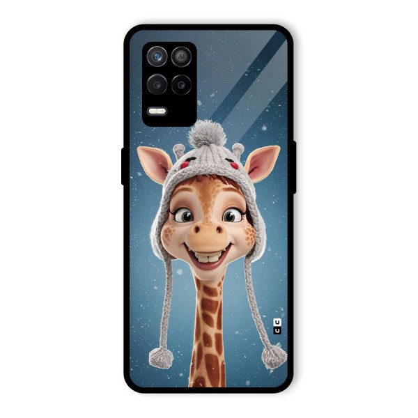 Funny Giraffe Glass Back Case for Realme 8s 5G