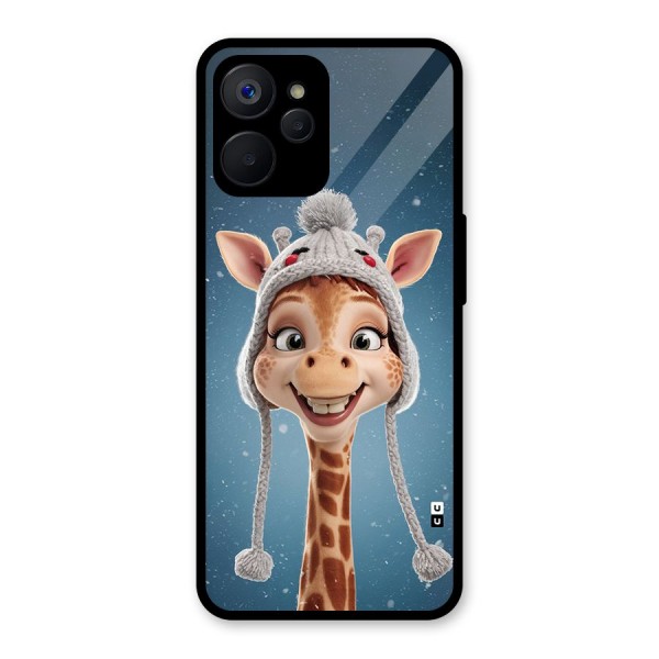 Funny Giraffe Glass Back Case for Realme 9i 5G