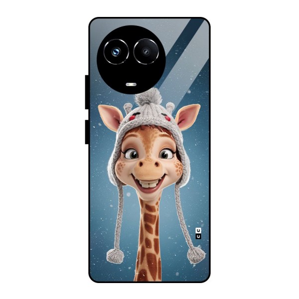 Funny Giraffe Glass Back Case for Realme Narzo 60X