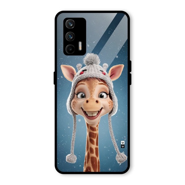 Funny Giraffe Glass Back Case for Realme X7 Max