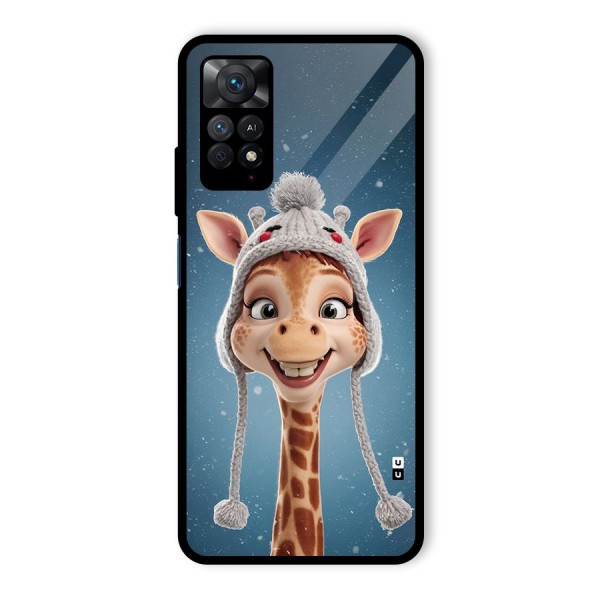 Funny Giraffe Glass Back Case for Redmi Note 11 Pro