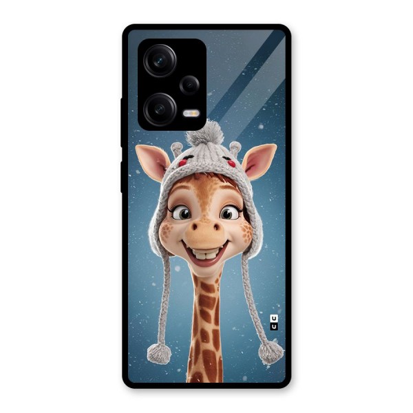 Funny Giraffe Glass Back Case for Redmi Note 12 Pro