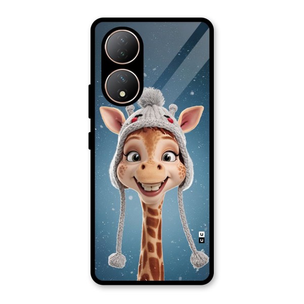 Funny Giraffe Glass Back Case for Vivo T2