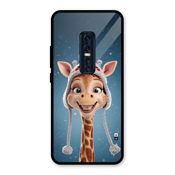 Funny Giraffe Glass Back Case for Vivo V17 Pro