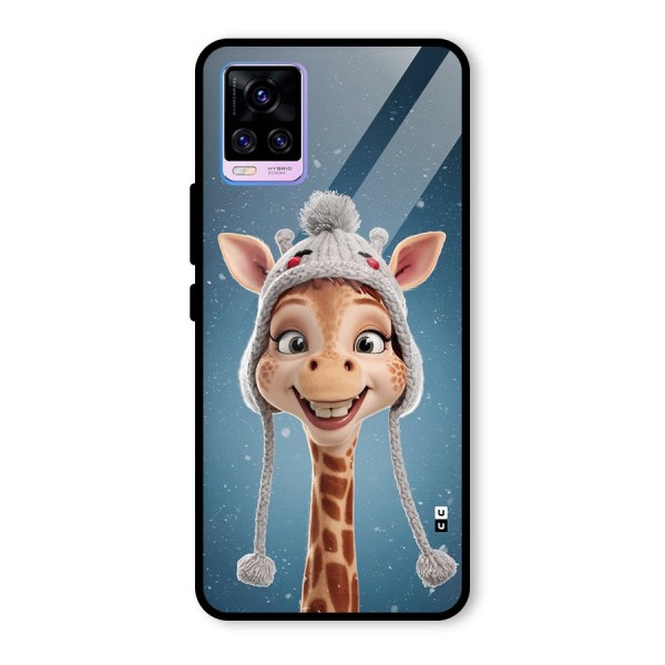 Funny Giraffe Glass Back Case for Vivo V20 Pro