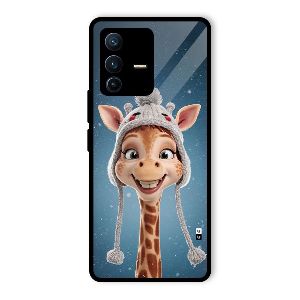 Funny Giraffe Glass Back Case for Vivo V23 Pro