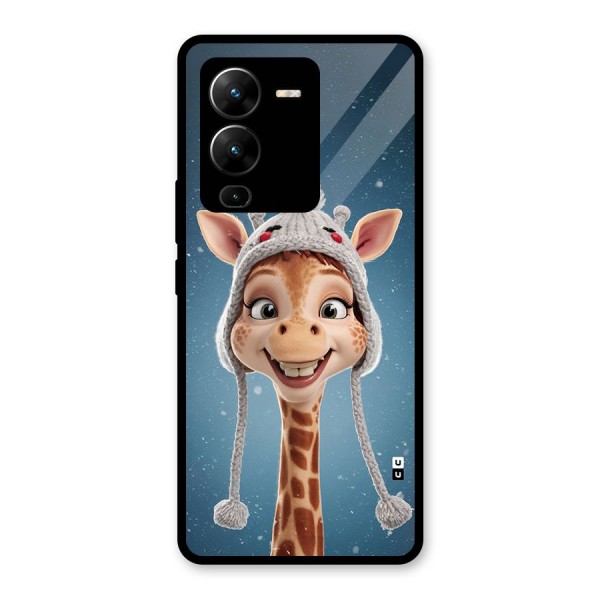 Funny Giraffe Glass Back Case for Vivo V25 Pro