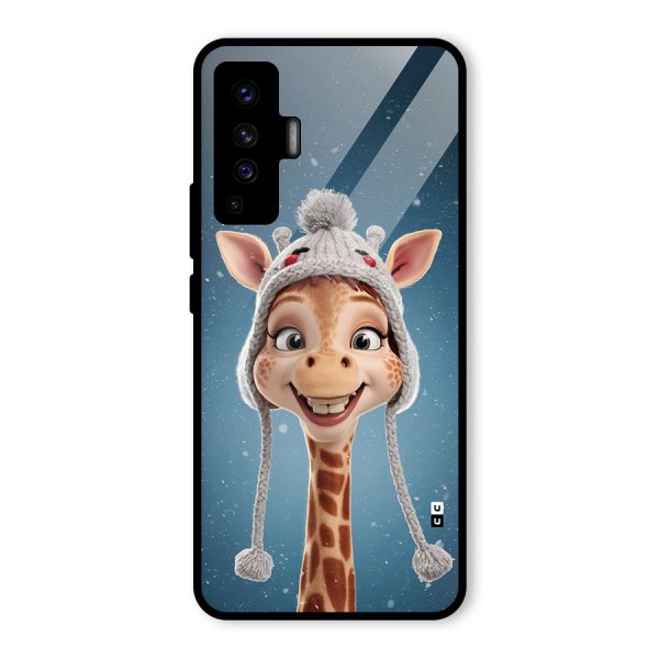 Funny Giraffe Glass Back Case for Vivo X50