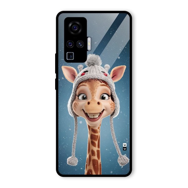 Funny Giraffe Glass Back Case for Vivo X50 Pro