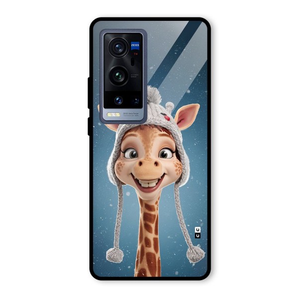 Funny Giraffe Glass Back Case for Vivo X60 Pro Plus