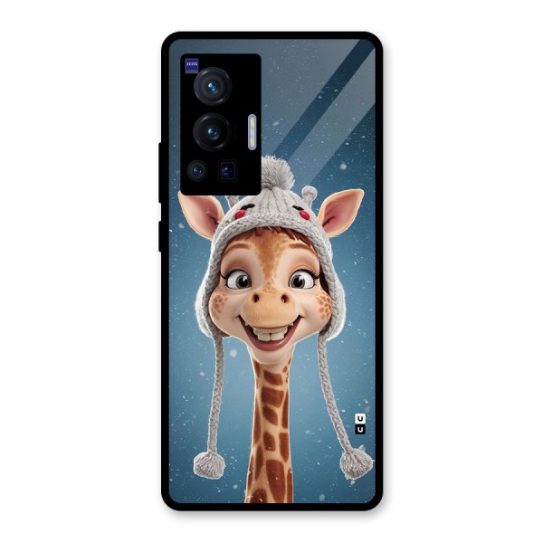 Funny Giraffe Glass Back Case for Vivo X70 Pro