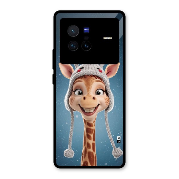 Funny Giraffe Glass Back Case for Vivo X80