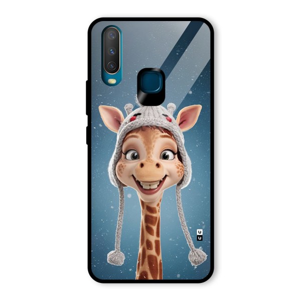 Funny Giraffe Glass Back Case for Vivo Y12