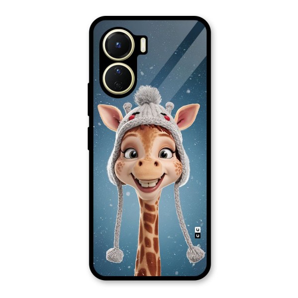 Funny Giraffe Glass Back Case for Vivo Y16