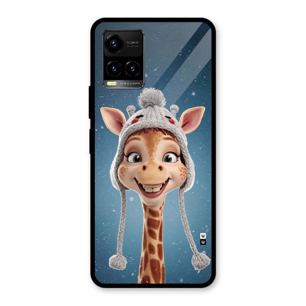 Funny Giraffe Glass Back Case for Vivo Y21T