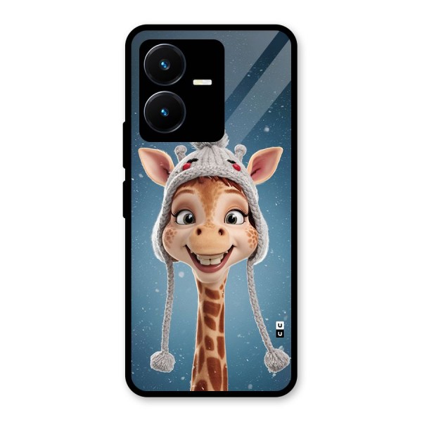 Funny Giraffe Glass Back Case for Vivo Y22