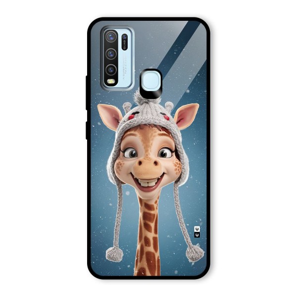 Funny Giraffe Glass Back Case for Vivo Y30